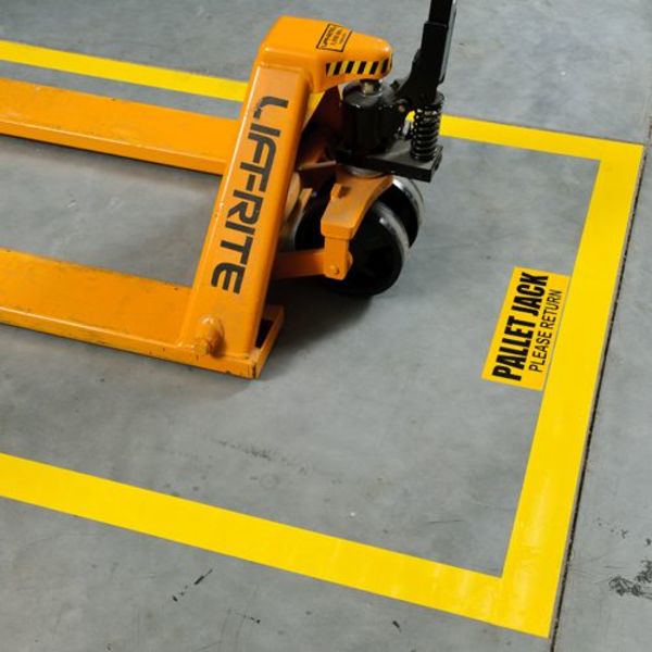 ToughStripe Floor Marking Tape, General Purpose, Solid, Yellow, 2 in x 100 ft, 8 mil Thickness