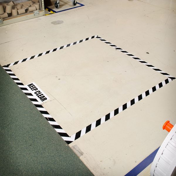 Floor Marking Tape, Roll, 3In W, 100 ft. L