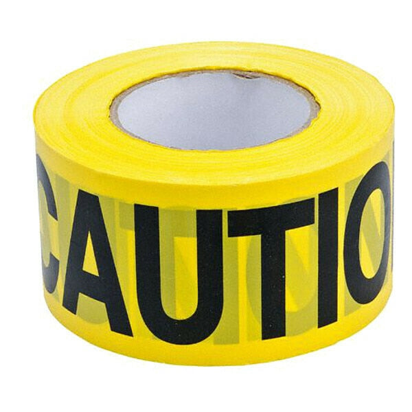 Barricade Tape, Yellow/Black, 200ft x 3 In