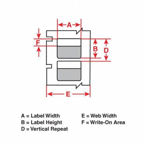White Vinyl Wire Marker Tape, WRAP-5-427