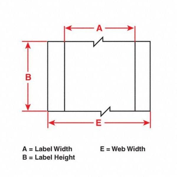 Label Tape Cartridge, White, Labels/Roll: Continuous