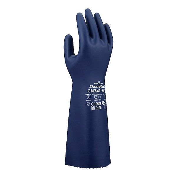 Chemical-Resistant Gloves, Blue, XL/10, PR