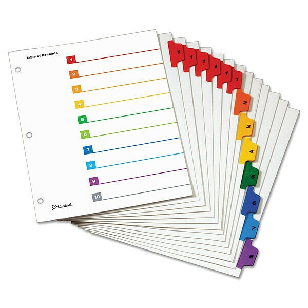 Table of Contents Index Divider 8 Tabs, Pk6
