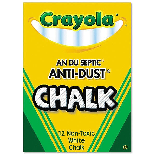 Chalk, Anti-Dust, White, PK12