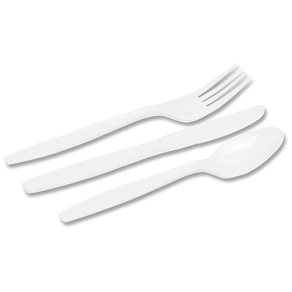 Disposable Cutlery Combo, White, PK168