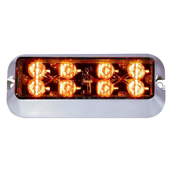 Warning Light, LED, Amber, Surface, Rect, 5 L
