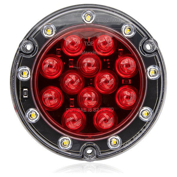 Stop/Turn/Tail Light, LED, Flange, Red