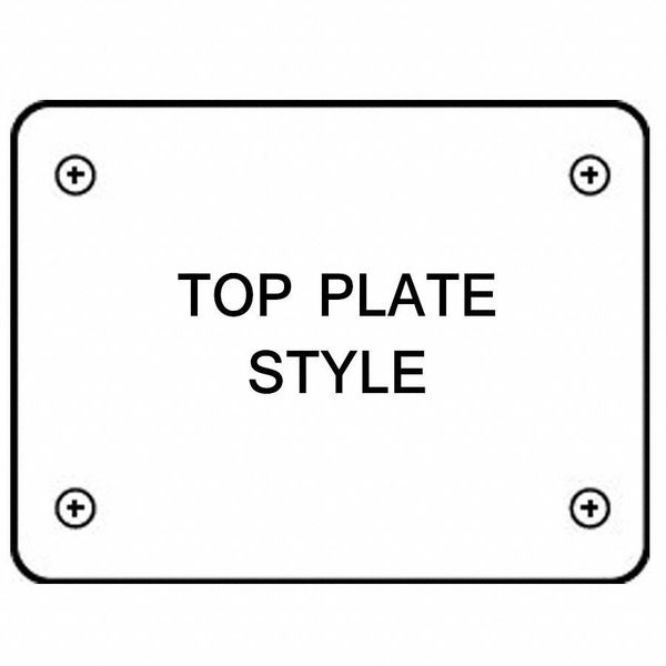 Rgd Plate Caster, Rubr, 6-1/4 in., 1000 lb.