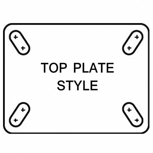 Plate Caster, Swivel, Phenolic, 10 in, 2900 lb