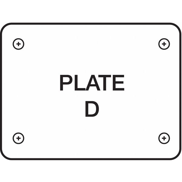 Rgd Plate Caster, Rubr, 6-1/4 in., 1000 lb.