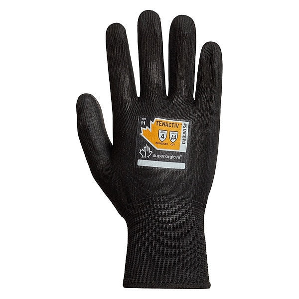 Cut Resistant Coated Gloves, A4 Cut Level, Polyurethane, 7, 1 PR