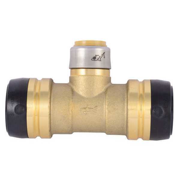 DZR Brass Reducing Tee, 1-1/4 in Tube Size