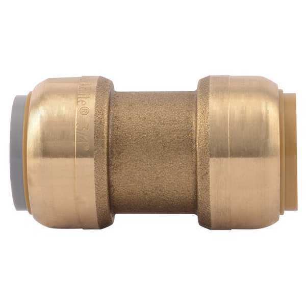 DZR Brass Coupling, 3/4 in Tube Size