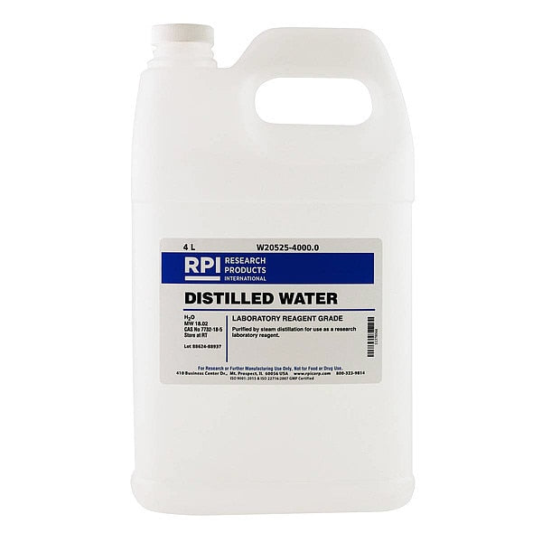Distilled Water, Lab Reagent Grade, 4L