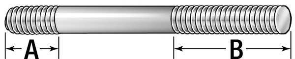Double-End Threaded Rod, 5/8