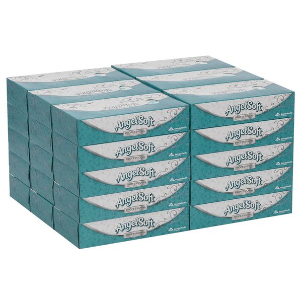 Angel Soft Professional Series 2 Ply Facial Tissue, 100 Sheets, PK 30