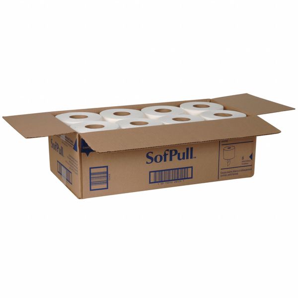 Soffpull Center Pull Paper Towels, 1, 275, 160 ft, White, 8 PK