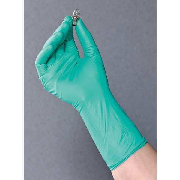 Disposable Gloves, Neoprene, Powder Free, Green, L, 100 PK