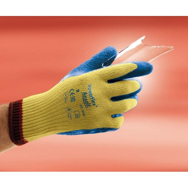 Cut Resistant Coated Gloves, A2 Cut Level, Natural Rubber Latex, L, 1 PR