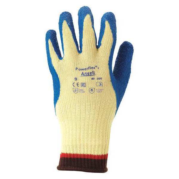Cut Resistant Coated Gloves, A2 Cut Level, Natural Rubber Latex, S, 1 PR