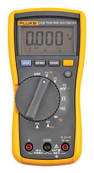 Digital Multimeter, 600 Max. AC Volts, 600 Max. DC Volts, 10 Max. AC Amps, 10 Max. DC Amps