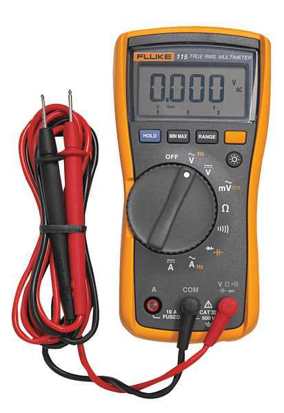Digital Multimeter, 600 Max. AC Volts, 600 Max. DC Volts, 10 Max. AC Amps, 10 Max. DC Amps