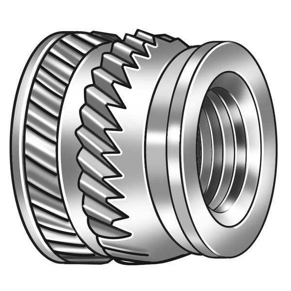 Ultrasonic Insert, M5-0.80, 17/64 in L, 0.315 in Insert Dia., 0.303 in Tapered End Dia., Brass