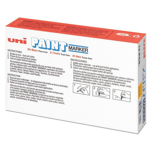 Permanent Paint Marker, Medium Tip, Yellow Color Family, Paint