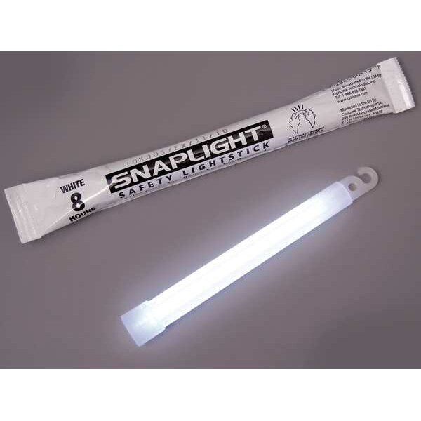 Lightstick, White, 8 hr., 6 In. L, PK10