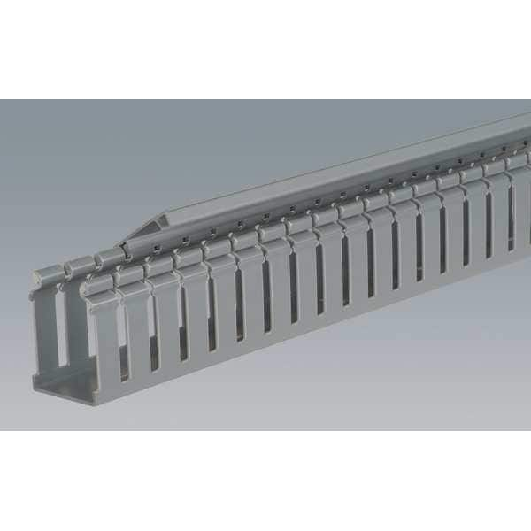 Wire Duct, Hinging Cover, Gray, L 6 Ft