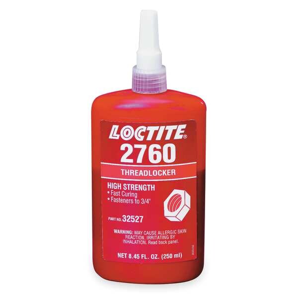 Threadlocker, LOCTITE 2760, Red, High Strength, Liquid, 250 mL Bottle