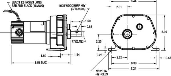 DC Gearmotor, 13 rpm, 90V, TENV