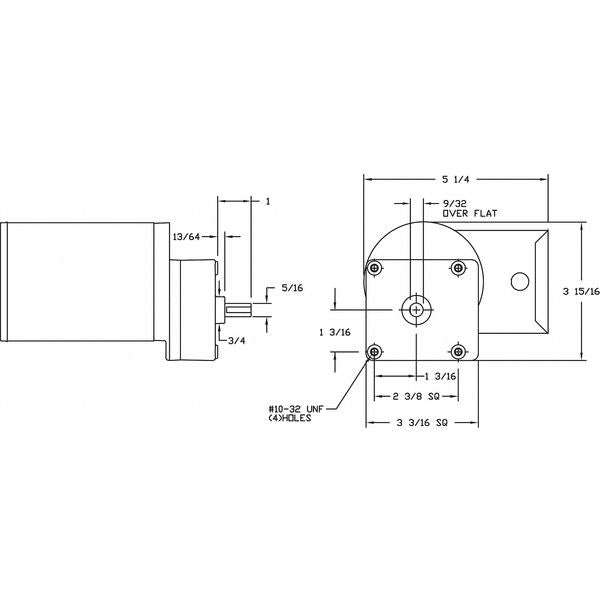 AC Gearmotor, 50.0 in-lb Max. Torque, 36 RPM Nameplate RPM, 115/230V AC Voltage, 1 Phase