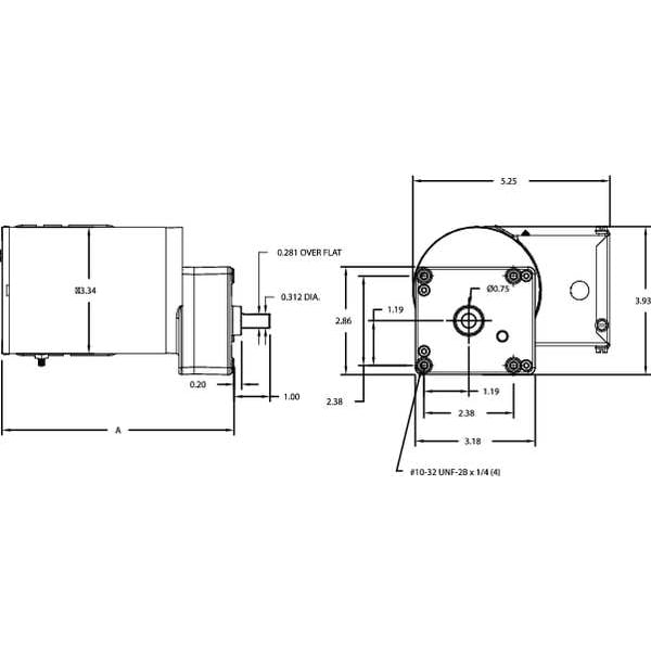AC Gearmotor, 30.0 in-lb Max. Torque, 68 RPM Nameplate RPM, 115/230V AC Voltage, 1 Phase