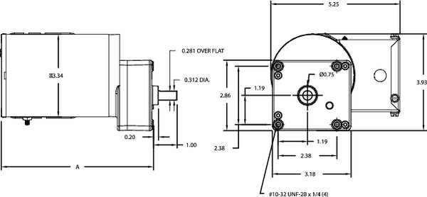 AC Gearmotor, 50.0 in-lb Max. Torque, 36 RPM Nameplate RPM, 115/230V AC Voltage, 1 Phase