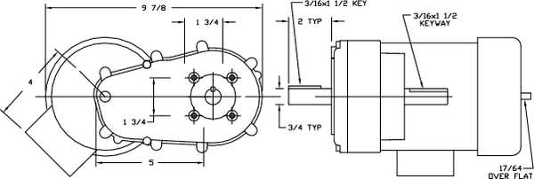 AC Gearmotor, 1,100.0 in-lb Max. Torque, 12 RPM Nameplate RPM, 115/230V AC Voltage, 1 Phase
