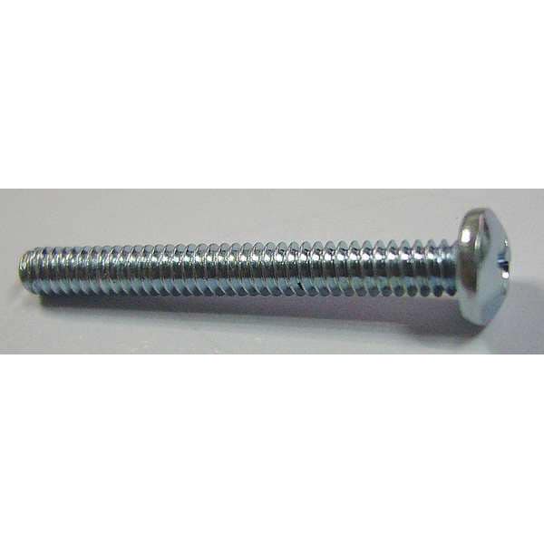 #8-32 x 1-1/2 in Phillips Pan Machine Screw, Zinc Plated Steel, 100 PK