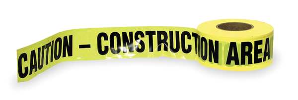 Barricade Tape, Yellow/Black, 1000ft x 3In