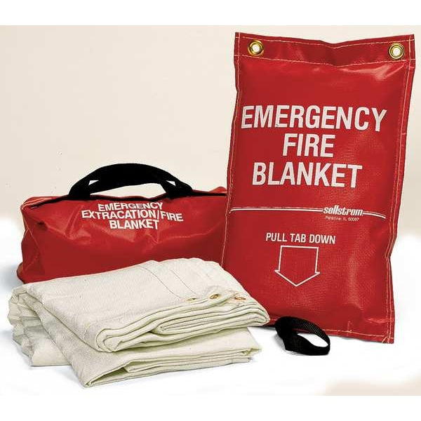 Fire Blanket and Pouch, Fiberglass