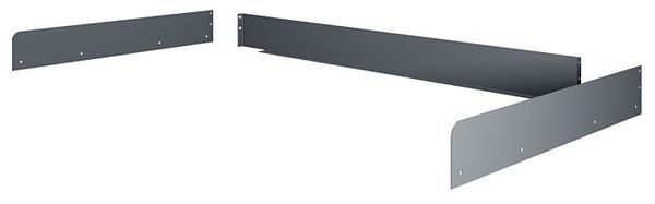 Side and Back Rail Kit, 96Wx30Dx3 H, Gray
