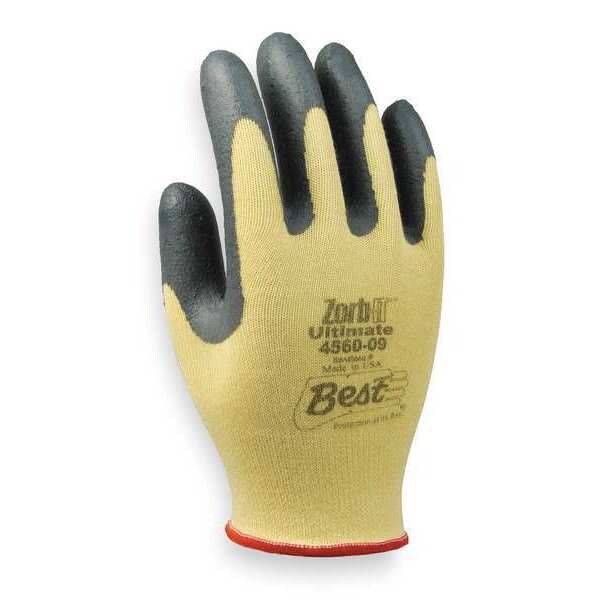 Cut Resistant Gloves, Gray/Yellow, S, PR