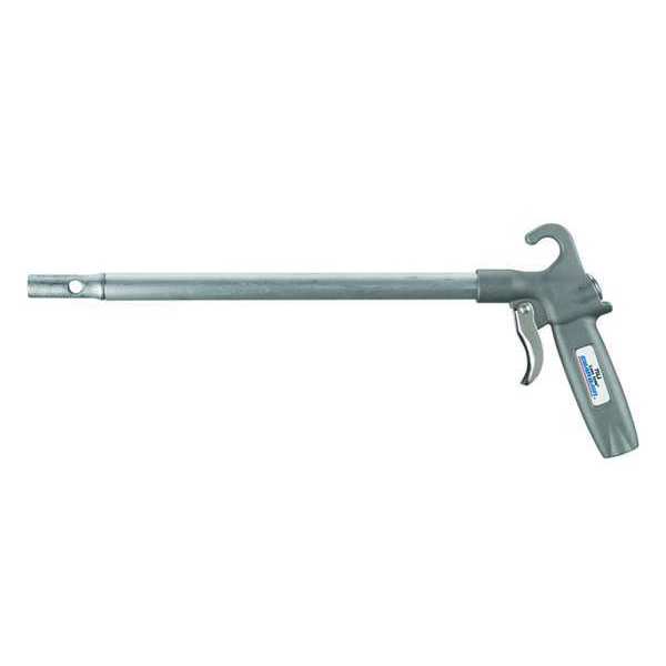 Long John Safety Air Blow Gun, 12 in Extension, Aluminum, Venturi Nozzle, Pistol Grip, 1/4 in FNPT