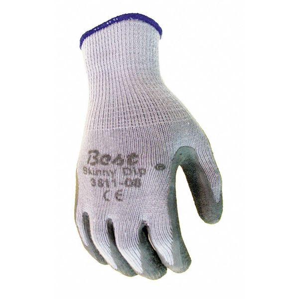 Cut Resistant Gloves, L, Gry, Nat Rubber, PR
