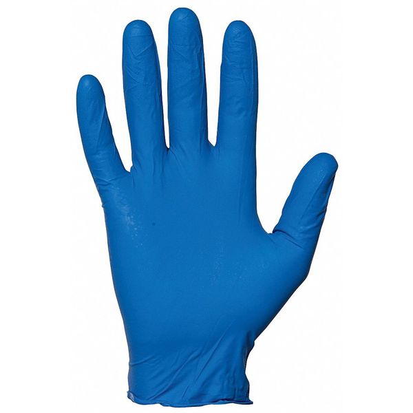Disposable Nitrile Gloves with Textured Fingertips, Nitrile, Powder-Free, Medium (8), Blue, 100 Pack