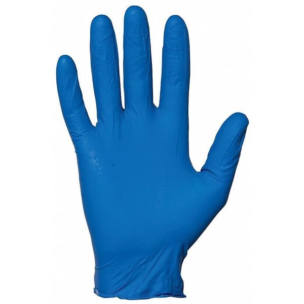 Disposable Nitrile Gloves with Textured Fingertips, Nitrile, Powder-Free, Large (9), Blue, 100 Pack