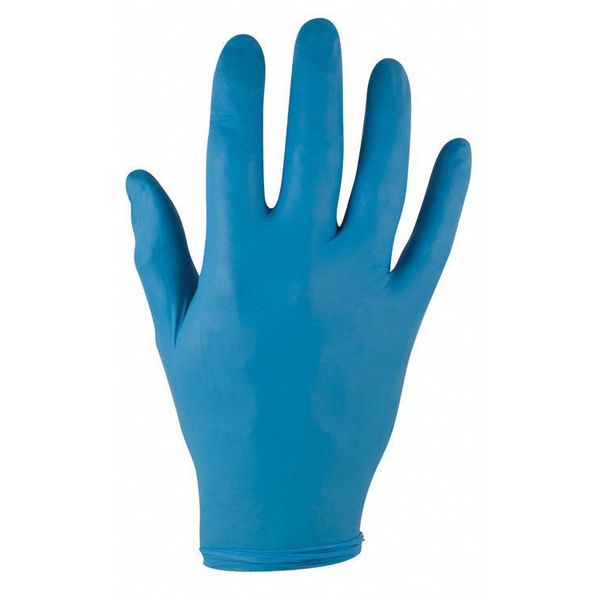 Disposable Nitrile Gloves with Textured Fingertips, Nitrile, Powder-Free, Small (7), Blue, 100 Pack