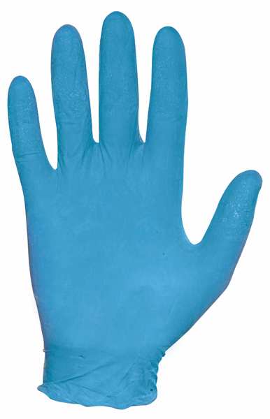 TouchNTuff Disposable Nitrile Gloves, Food Grade, Powdered, Latex Free, L, (9), Blue, 100 Pack