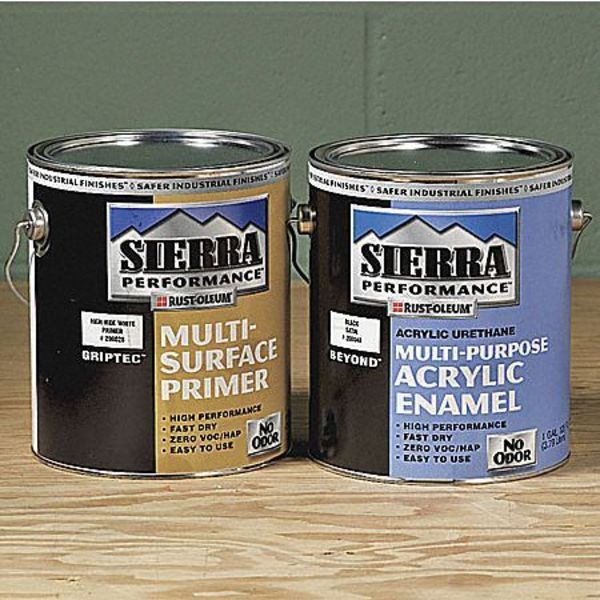 Interior/Exterior Paint, Glossy, Water Base, Safety Blue, 1 gal
