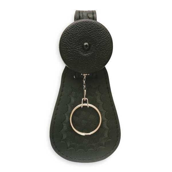 Key Reel, Split Ring Type, 1 1/8 in Ring Size, Black