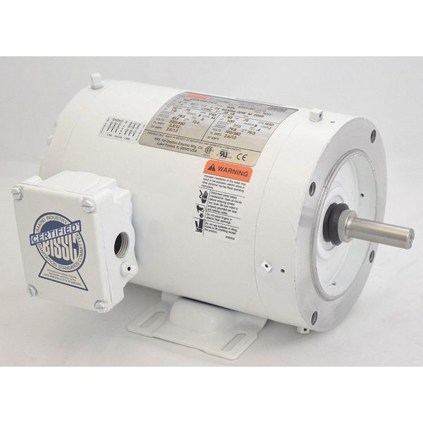Washdown Motor, 3 Ph, TENV, 3/4 HP, 1725 rpm